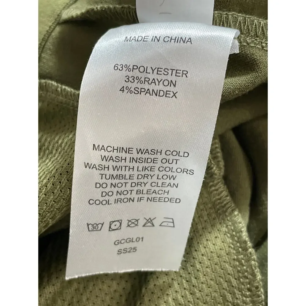 Quince Men's Green High Rise Tapered Boyfriend Chino Trousers Dress Pants 32x32